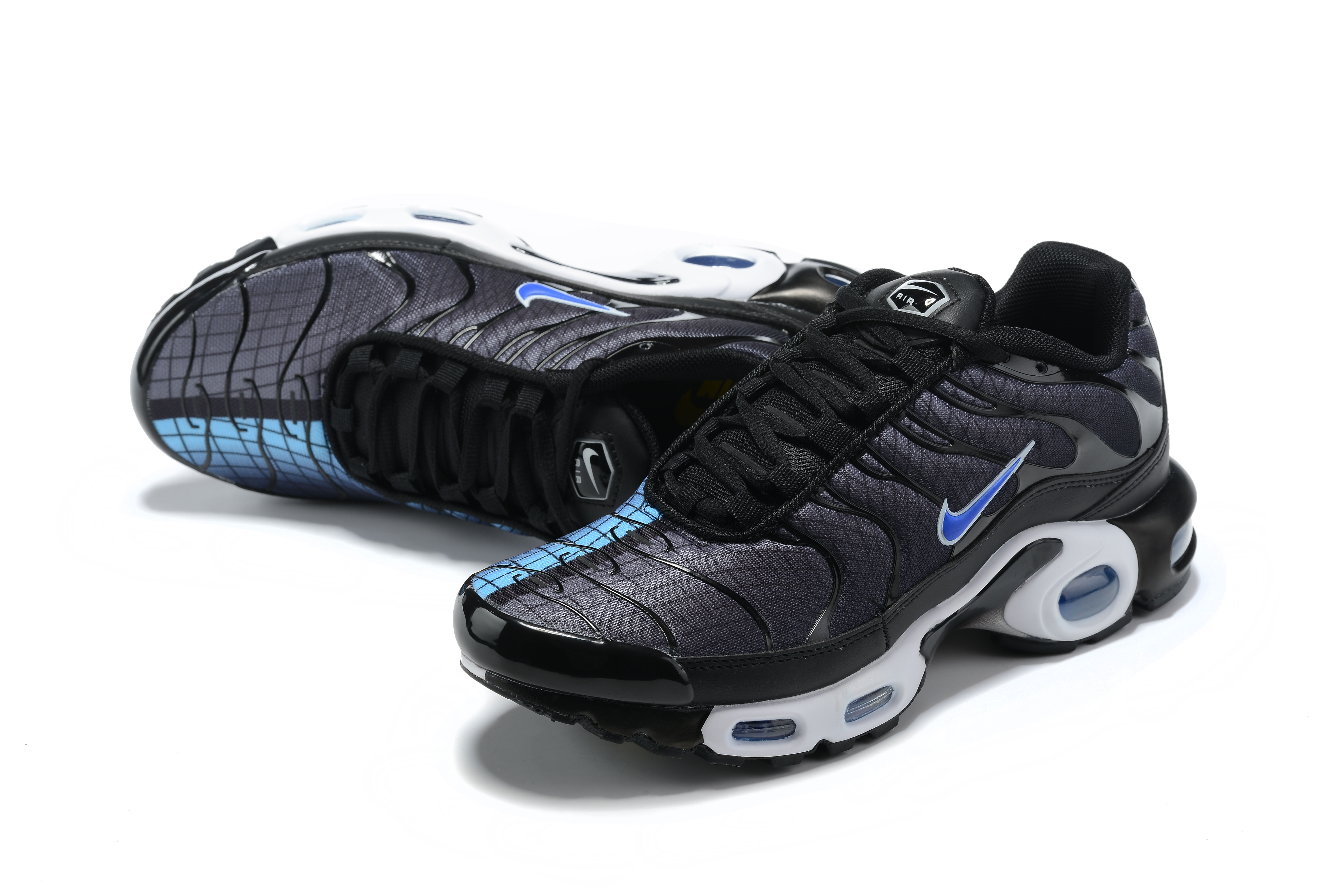 New Nike Air Max Plus Black Blue White Shoes